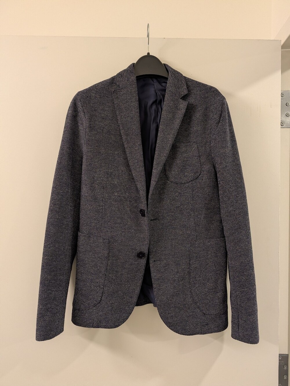 Mango Man Cotton Blazer Size 36 Navy